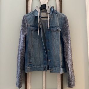 Aeropostale Denim Hooded Jacket Small